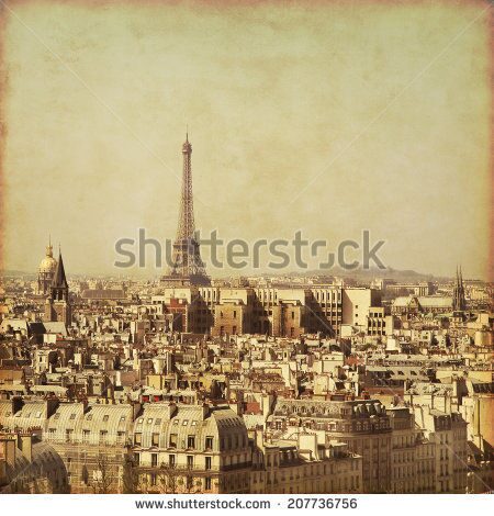 stock-photo-old-style-photo-of-paris-france-aerial-view-207736756